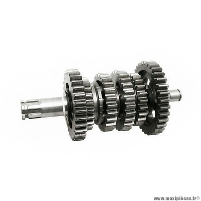 Arbre de boite de vitesse secondaire complet Piaggio origine Derbi 50 Senda 2006+ / Aprilia 50 RS, RX, SX / Gilera 50 SMT, RCR (847028)