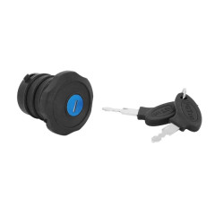 Bouchon d'essence adaptable noir 38mm (à clé) pour MBK-Motobecane AV88, AU 68