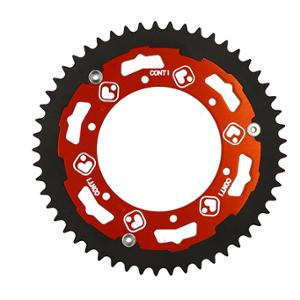 Couronne 16 Conti 53 dents couleur rouge pour mécaboite Senda SM DRD/Racing/GPR Nude/RS4