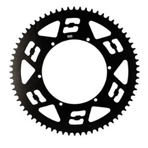 Couronne de transmission Doppler 68 dents alu CNC noir