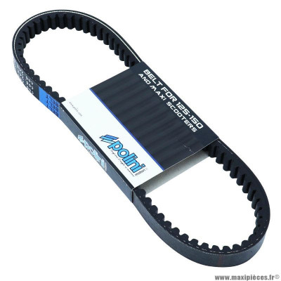 Courroie Polini (809x22x10,5mmx28°) pour maxi-scooter Piaggio 125 MP3, Liberty, Typhoon / Peugeot 150 Looxor / MBK 125 X-over / Malaguti 125 Madison / Derbi GP1 / Benelli 125 Adiva
