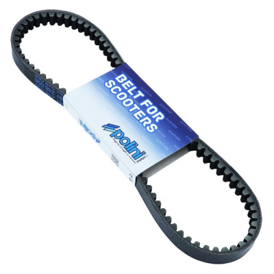Courroie POLINI (823 x 18,1 x 8,5 mm x 30°) pour scooters Piaggio 50 Typhoon après 2011, Liberty 4T, Liberty 2T / Gilera DNA / Aprilia 50 Sportcity One après 2013, Scarabeo après 2009, SR