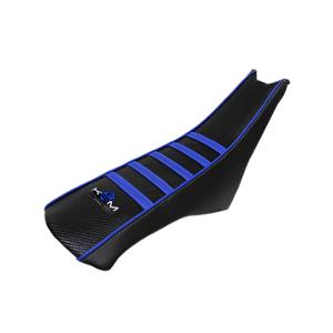 Housse de selle KRM bleue pour mécaboite Aprilia SX/RX 2006-2017 - Référence : PRO RIDE