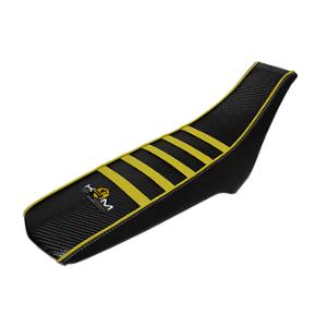 Housse de selle KRM adapt. Derbi Senda/Gilera SMT/RCR 2018-> couleur jaune