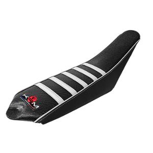 Housse de selle KRM blanche adapt. Sherco 2013->