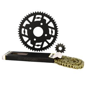 Kit chaine Doppler acier 420 53 dents D54/4 fix pour mécaboite Xpower/TZR après 2003