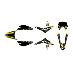 Kit déco/autocollant KRM jaune pour Derbi Senda 11-18/RCR/SMT