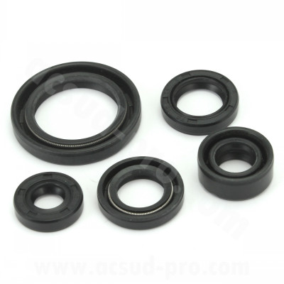 Joints spi TNT Pochette de 5 joints 27x40x6.15, 25x5.16, 24x5, 12x22x9, 10x20x5 pour Suzuki GN125 / GS125