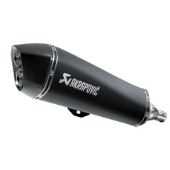 Pot Akrapovic silencieux seul black homologué CE pour maxi-scooter Piaggio 400 MP3 RST (2008-2013), 500 MP3 LT, HPE (2008-2016)