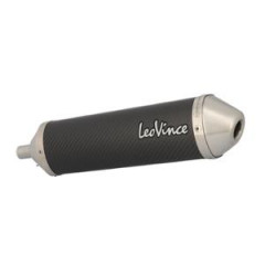 Silencieux/cartouche LEOVINCE X-FIGHT carbone dérivé pour mécaboite Derbi Senda Xtreme