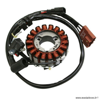 Stator PIAGGIO origine moteur injection 250-300 Vespa GTS, Beverly, Carnaby, 250 X7, X8, X-EVO, 125 MP3i / Gilera 125-250-300 Nexus / Aprilia 125 SR Max, 250-300 Atlantic, Scarabeo, Sport-City (58070R)