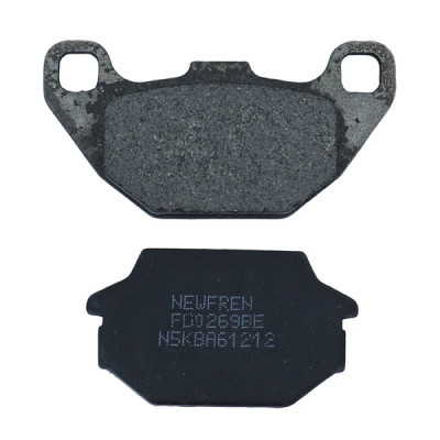 Plaquettes de frein NEWFREN organique AV pour KYMCO 50 Agility 2014+, 125 Agility R16 2008-2012, People 2007+ / AR pour SYM 125 Joyride 2001-2004, 500 GT 2007+ (FD0269BE)