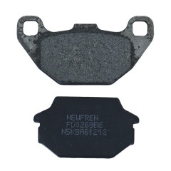 Plaquettes de frein NEWFREN organique AV pour KYMCO 50 Agility 2014+, 125 Agility R16 2008-2012, People 2007+ / AR pour SYM 125 Joyride 2001-2004, 500 GT 2007+ (FD0269BE)