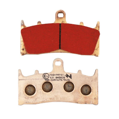 Plaquettes de frein NEWFREN Touring Metal Fritte AV Kawasaki 600 ZX-6R Ninja 1998-2001, 750 ZX-7R Ninja 1996-2003, Suzuki 1300 GSX-R Hayabusa 1999-2007 (FD0199TS)