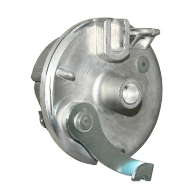 Flasque de frein adaptable diamètre 80 mm pour mobylette Peugeot 103 MVL avant (type Leleu avec mâchoires)