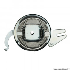 Flasque de frein adaptable avec mâchoires Arrière diamètre 100 mm pour mobylette MBK 88, 85