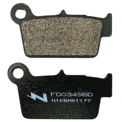 Plaquettes de frein NEWFREN DIRT ORGANIQUE AR pour Aprilia 450 SXV 2005+, Beta 250 RR 2005-2013, Kawasaki 450 KLX R 2008+, Yamaha 250 WR F 2003+, 450 YZ-F 2003+ (FD0349BD)