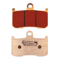 Plaquettes de frein NEWFREN Touring Metal Fritte AV pour Kawasaki 800 Z 2013-2016, 900 Z 2017+, Suzuki 750 GSX-S 2007+, Triumph 675 Street Triple R 2009-2018 (FD0351TS)