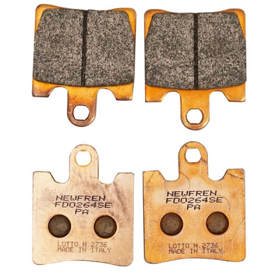 Plaquettes de frein NEWFREN AV pour Suzuki 250 Burgman 1996-2006 / SYM 125 Joymax 2016+ / Yamaha 1300 FJR 2006-2016 / Kawasaki 250 Epsilon 2002+ (FD0264SE)
