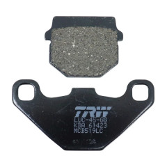 Plaquettes de frein adaptable pour Peugeot 50 Kisbee 4T AV, Trekker AV, Speedfight AV, Squab AV, Buxy AV, Elyseo AV / Derbi 50 Senda DRD après 2011 AR, DRD X-Treme après 2011 AR (Hengtong)