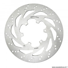 Disque de frein avant PIAGGIO origine 50 à boite (D260-INT90-6TROUS) pour Gilera SMT, RCR 2011+ / Aprilia 50 SX, RX 2011+ -866919-