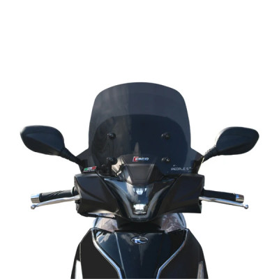 Bulle-saute vent FACO fumé pour Kymco 125-150 People S ABS après 2018 (H 300mm - L 415mm)