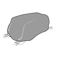 Housse sacoche réservoir moto SHAD noire 3L X1SL01