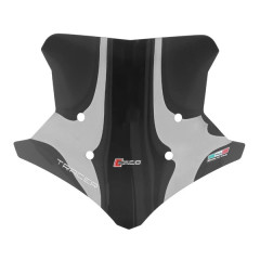Pare-brise moto FACO fumé raccord renforcé short hauteur 355mm Yamaha 900 Tracer 2015-2017