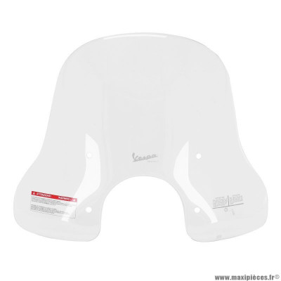 Pare-brise moyen transparent PIAGGIO origine 1B001598 pour 125-300 Vespa GTS 2014-2018