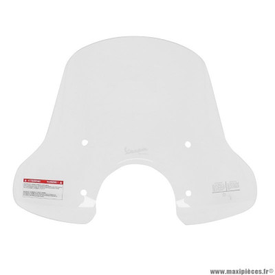 Pare-brise moyen transparent PIAGGIO origine 1B006494 pour scooter 125-300 VESPA GTS après 2019