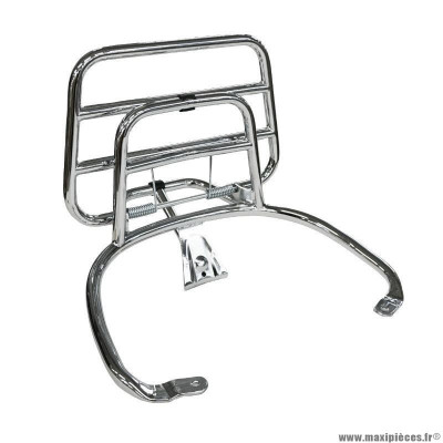Porte bagage arrière PIAGGIO chrome OEM 1B000789 pour scooter 50-125 Vespa Primavera, Sprint