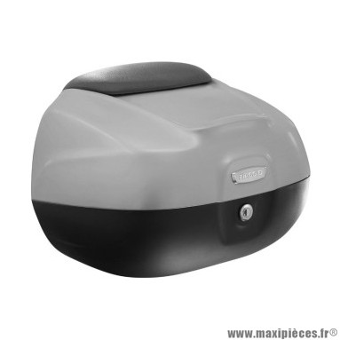 Top case 37L PIAGGIO gris 715-C (avec dosseret) pour maxi-scooter 125-150 Medley après 2016 - OEM CM277538
