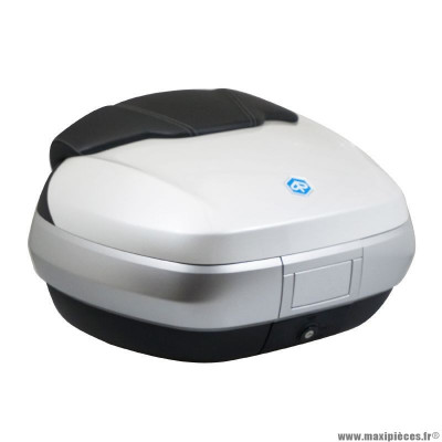 Top-case 50L PIAGGIO Blanc avec support origine pour maxi-scooter 300-500 MP3 2014-2017 - Réf. CM261512