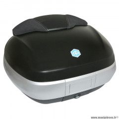 Top-case 50L PIAGGIO avec support origine blanc 505-A (dosseret marron) OEM CM261501 pour maxi-scooter 300-500 MP3 2014-2017