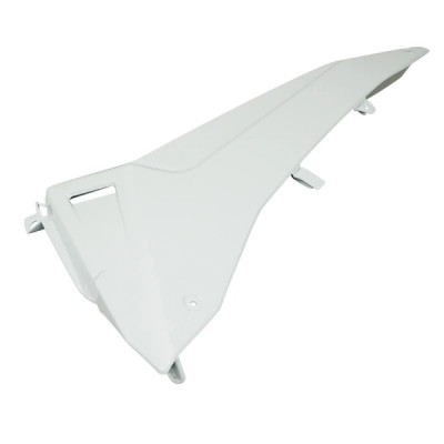 Bas de caisse adaptable blanc brillant pour maxi-scooter Yamaha 530 TMAX 2012-2014 gauche