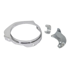 Cache-carter courroie adaptable chrome avec patte de fixation pour MBK-Motobecane 88, 881