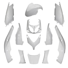 Carénage adaptable blanc brillant style origine pour maxi-scooter Yamaha 500 TMAX 2001-2007 (kit 12 pièces)
