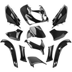 Carénage adaptable noir brillant - style origine (kit 12 pièces) Yamaha 500 TMAX 2001-2007