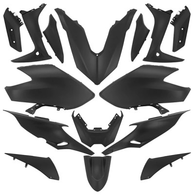 Carénage adaptable noir mat kit 15 pièces Yamaha 560 TMAX 2020-2021