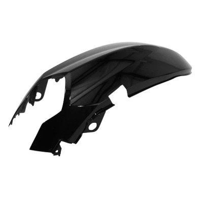 Coque arrière adaptable noir brillant gauche pour scooter Peugeot 50 Kisbee 2T et 4T tous modèles