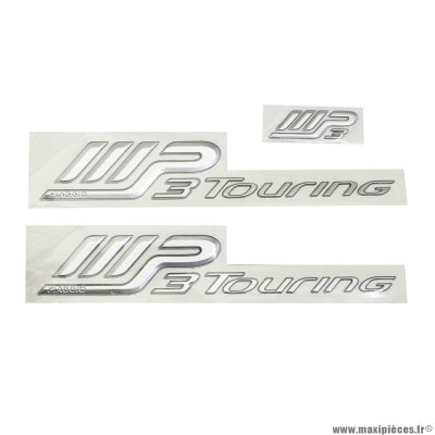 Autocollant Piaggio déco aile arrière gris origine pour maxi-scooter 250-300-400-500 MP3 2008-2014 - 673874