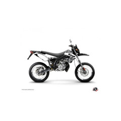 Kit déco autocollant-sticker adaptable blanc pour Derbi 50 à boite Xtreme, Xrace 2005-2009 - KUTVEK