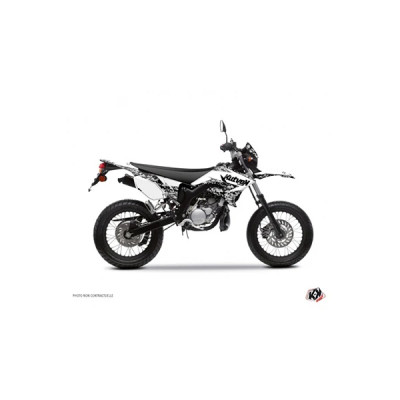 Kit Déco autocollant-sticker adaptable blanc pour 50 à boite MBK 50 XLimit 2007-2011 / Yamaha 50 DT 2007-2011
