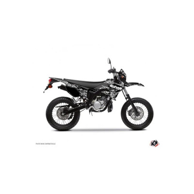 Kit Déco autocollant-sticker adaptable noir pour 50 à boîte MBK 50 Xlimit 2007-2011 / Yamaha 50 DT 2007-2011