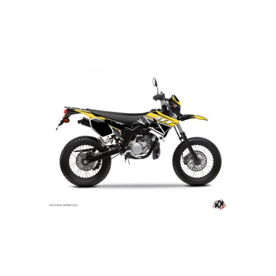 Kit Déco autocollant-sticker adaptable jaune pour 50 à boite - Yamaha 50 DT 2007-2011 - KUTVEK