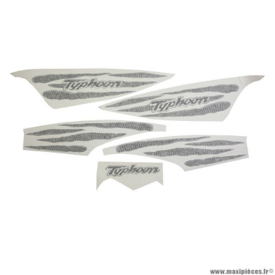 Kit Déco Piaggio 657476 pour scooter 50 Typhoon après 2011 (véhicule noir ou jaune)