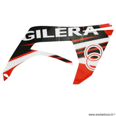 Autocollant Piaggio Noir-Rouge Aile Avant Droite 50 SMT, RCR 2018+ - 2H002134