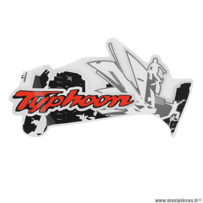 Autocollant PIAGGIO Décor de Face Avant Central Noir 50 Typhoon 2018+ (2H00255400A1)