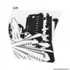 Autocollant Piaggio face avant droit inférieur pour scooter 50 Typhoon 2018+ - Réf 2H00255700A1