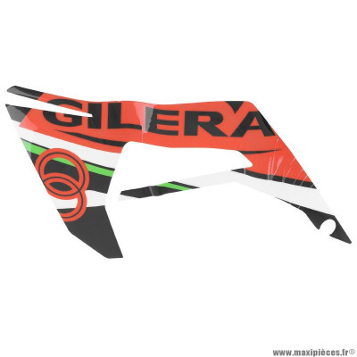 Autocollant PIAGGIO Décor de phare gauche noir-rouge 50 Gilera SMT-RCR 2018+ - 2H003072